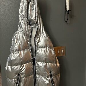 Silver Quilted Women's puffer vest